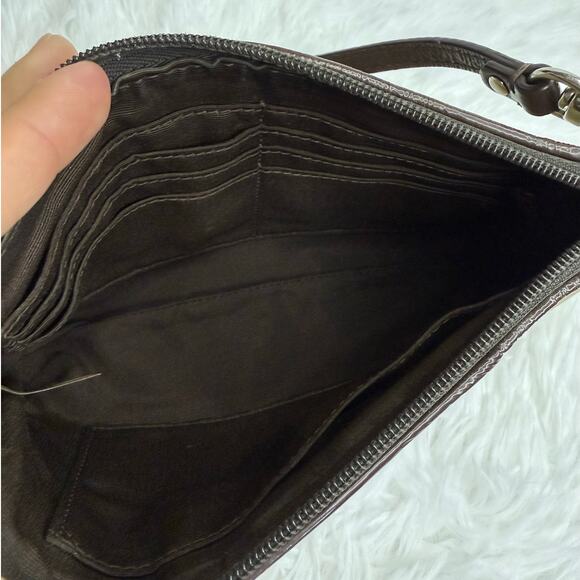 COACH y2k Brown Signature Canvas Wristlet / Mini Purse - Picture 5 of 9